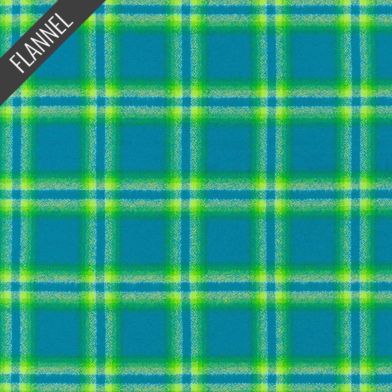 Mammoth Junior Hopscotch Plaid Flannel in Teal Blue (srkf-22027-403) | Mammoth Junior Flannel | RK House of Flannel | Robert Kaufman